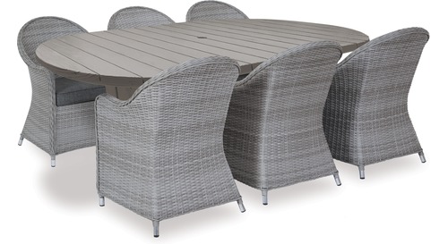Pacific 2200 Extension Outdoor Table & Cabo Outdoor Chairs x 6 Pacific 2200 Extension Outdoor Table & Cabo Outdoor Chairs x 6
